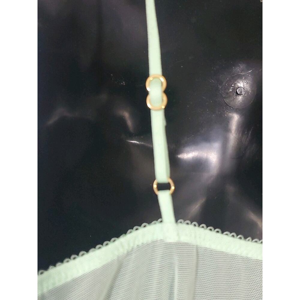 Wacoal Size XL Sheer Lime Green Baby Doll Short Sexy Nightie Lingerie Gown - Picture 7 of 12